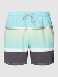 Badehose mit Streifenmuster Modell 'PARTY' von Rip Curl Türkis - 10