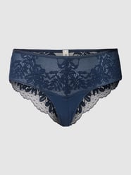 Figi z kwiatową koronką model ‘Seasonal Lace Short’ od Esprit Niebieski - 36