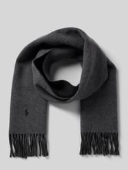 Schal aus Wolle mit Logo-Stitching und Fransen von Polo Ralph Lauren - 21