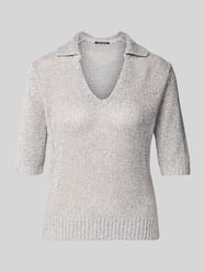 Gebreid shirt van linnenmix met 1/2-mouwen van Luisa Cerano - 32