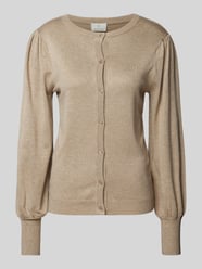 Cardigan mit durchgehender Knopfleiste von Kaffe Beige - 46