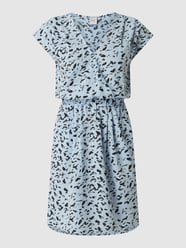 Jurk met bloemenmotief, model 'Bruce'  van ICHI Blauw / turquoise - 42