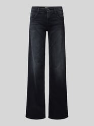 Flared jeans met riemlussen, model 'TESS' van Cambio Grijs / zwart - 14