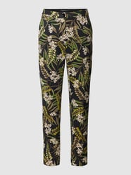 Feminine Fit Stoffhose mit floralem Muster von Marc Cain Schwarz - 19