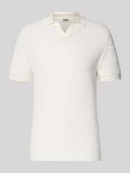 koszulka polo z dzianiny o kroju slim fit z fakturowanym wzorem model 'BRAIAN' od DRYKORN - 21