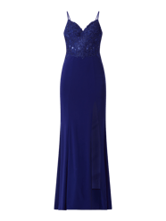 Abendkleid aus Spitze und Chiffon von Mascara Blau / Türkis - 39