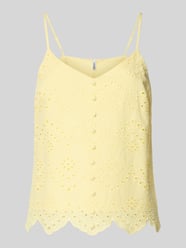 Bluzka bez rękawów o kroju regular fit z czystej bawełny model 'VILDE' od PIECES - 6