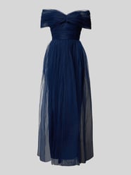 Abendkleid mit Carmen-Ausschnitt von LACE & BEADS Blau - 44