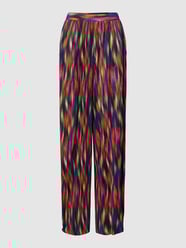 Stoffen broek met elastische band, model 'TURCHINO' van MAX&Co. Paars - 15