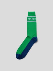 Socken mit Label-Details von Marni Grün - 13