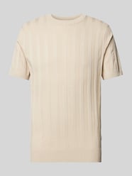 Strickshirt mit Streifenmuster von Lindbergh Beige - 26