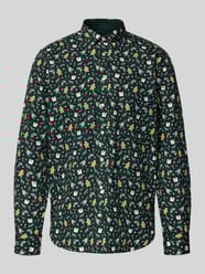 Regular Fit Freizeithemd mit Weihnachtsmotiv von Montego - 2