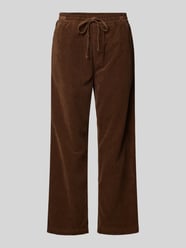 Corduroy broek met elastische band, model 'FLOYDE' van Carhartt Work In Progress Bruin - 3