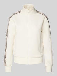 Sweatjacke mit Label-Print Modell 'BRITNEY' von Guess Activewear Beige - 9