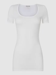 T-shirt van katoen, model 'Ultralight' van Hanro Wit - 32