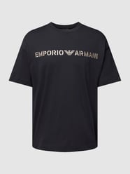 T-shirt met labelstitching van Emporio Armani Blauw - 30