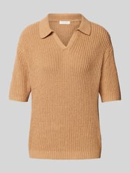 Strickshirt mit V-Ausschnitt von Christian Berg Woman Beige - 47