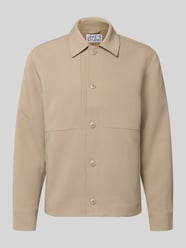 Regular Fit Hemdjacke mit Viskose-Anteil von Jake*s Studio Men Beige - 5