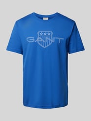 T-Shirt mit Label-Print von Gant Blau - 22