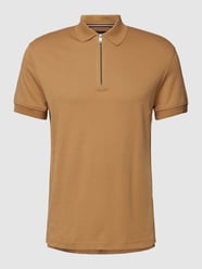 Poloshirt mit kurzem Reißverschluss Modell 'INTERLOCK' von Tommy Hilfiger Grün - 3