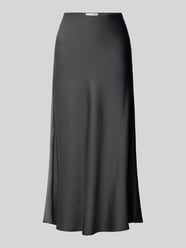 Midirok met ritssluiting opzij, model 'LENA' van Selected Femme Grijs / zwart - 24