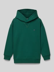 Hoodie met logostitching, model 'TIMELESS' van Tommy Hilfiger Kids Groen - 34