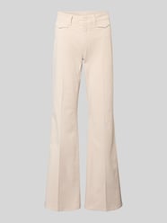 Flared fit Jeans met pasketzakken Model 'Fabienne' van CAMBIO Beige - 8