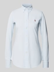 Bluse mit Button-Down-Kragen von Polo Ralph Lauren Blau - 5