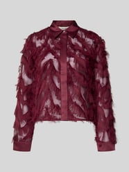 Regular fit overhemdblouse in semi-transparante look, model 'MYLINE' van Selected - 8