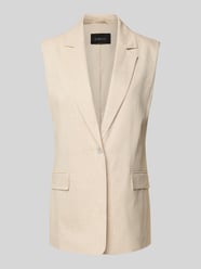 Relaxed fit gilet van katoenmix met linnen van s.Oliver BLACK LABEL Beige - 42