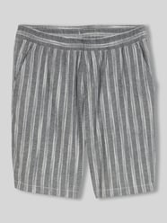 regular fit shorts van een katoen-linnenmix van Tom Tailor Denim - 3