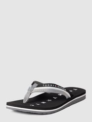 Teenslippers met contraststrepen van Tommy Hilfiger Grijs / zwart - 7