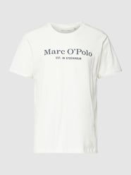 T-Shirt mit Label-Print von Marc O'Polo Weiß - 21