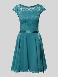 Cocktailkleid mit Taillenband von Swing Blau - 21