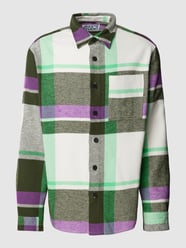 Hemdjacke mit Tartan-Karo von JAKE*S STUDIO MEN Grün - 7
