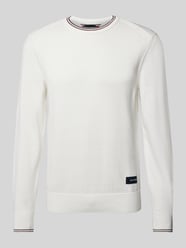 Strickpullover mit Label-Patch von Tommy Hilfiger Beige - 41