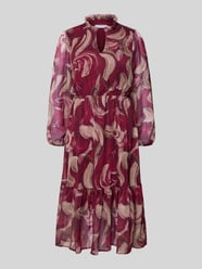 Midikleid mit V-Ausschnitt Modell 'Za44raa' von ZABAIONE Bordeaux - 32