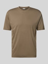 T-Shirt mit geripptem Rundhalsausschnitt Modell 'GILBERD' von Drykorn Beige - 29