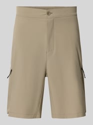 Krój relaxed fit Szorty cargo z napisem z logo Model 'GLOBE CARGO' od BOSS Green - 44