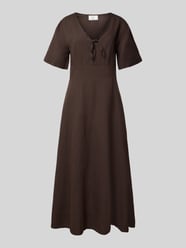 Leinenkleid mit 1/2-Arm Modell 'Ilsie' von Neo Noir - 36