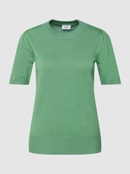 Gebreid shirt met ronde hals, model 'Mila' van Saint Tropez Groen - 36