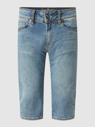 Jeansbermuda met stretch, model 'Gordan' van Blue Monkey Blauw / turquoise - 41