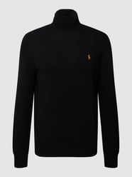 Strickpullover mit Logo-Stitching von Polo Ralph Lauren Grau / Schwarz - 10