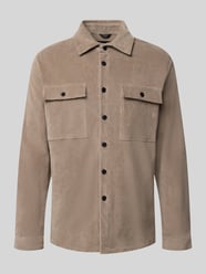Regular fit overshirt met klepzakken model 'Taylor' van Zuitable Beige - 6