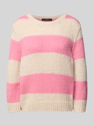 Strickpullover mit gerippten Abschlüssen von Oui Pink - 36