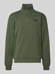 Sweatshirt mit Stehkragen und Reißverschluss von EA7 Emporio Armani Beige - 24