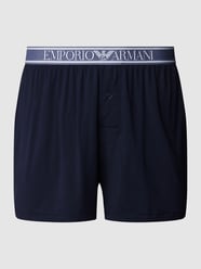Pyjama mit Label-Details von Emporio Armani Blau - 19