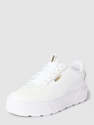 Sneakers met labeldetail in metallic, model 'Karmen Rebelle' van Puma Wit - 10