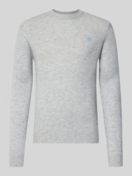 Slim fit gebreide pullover van pure wol met labelstitching van MCNEAL - 44