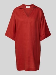 Knielanges Leinenkleid mit V-Ausschnitt von Christian Berg Woman - 38